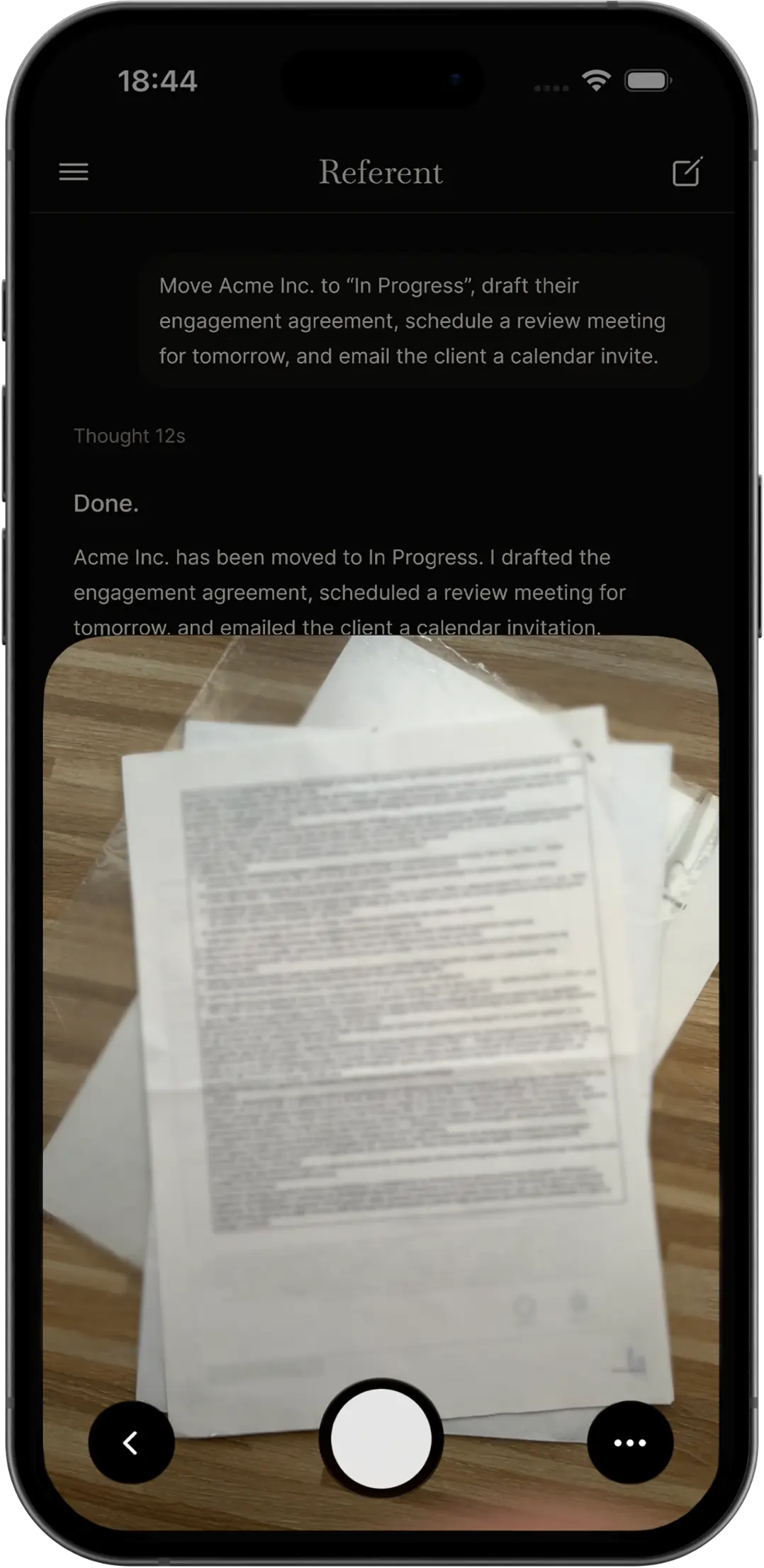 Referent mobile app - run your practice through chat